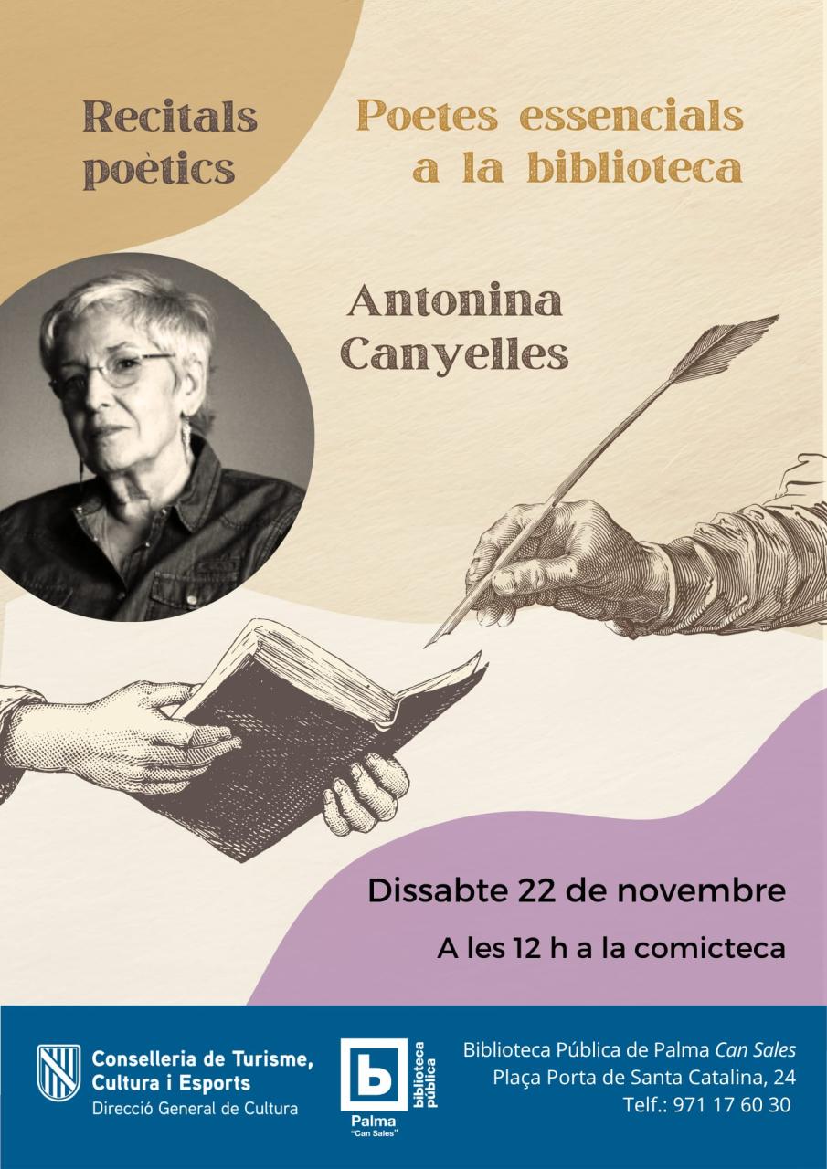 Antonina Canyelles a la comicteca de la Biblioteca Pública de Palma Can Sales