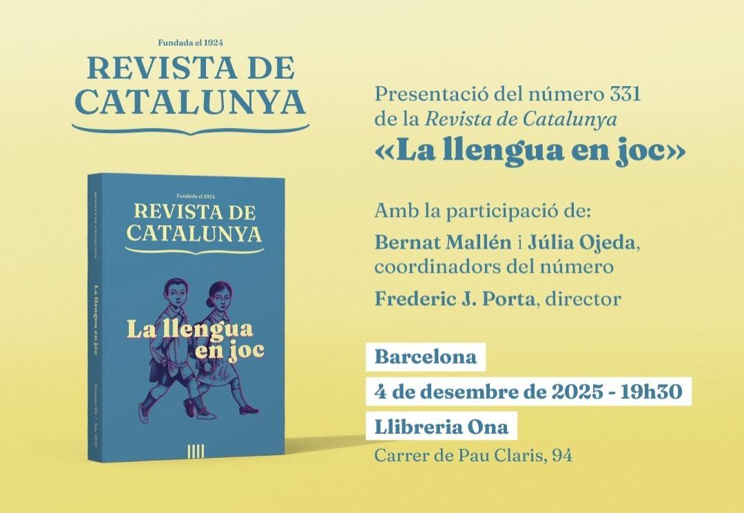 La Revista de Catalunya obri una nova etapa amb un número íntegrament dedicat a ‘La llengua en joc’