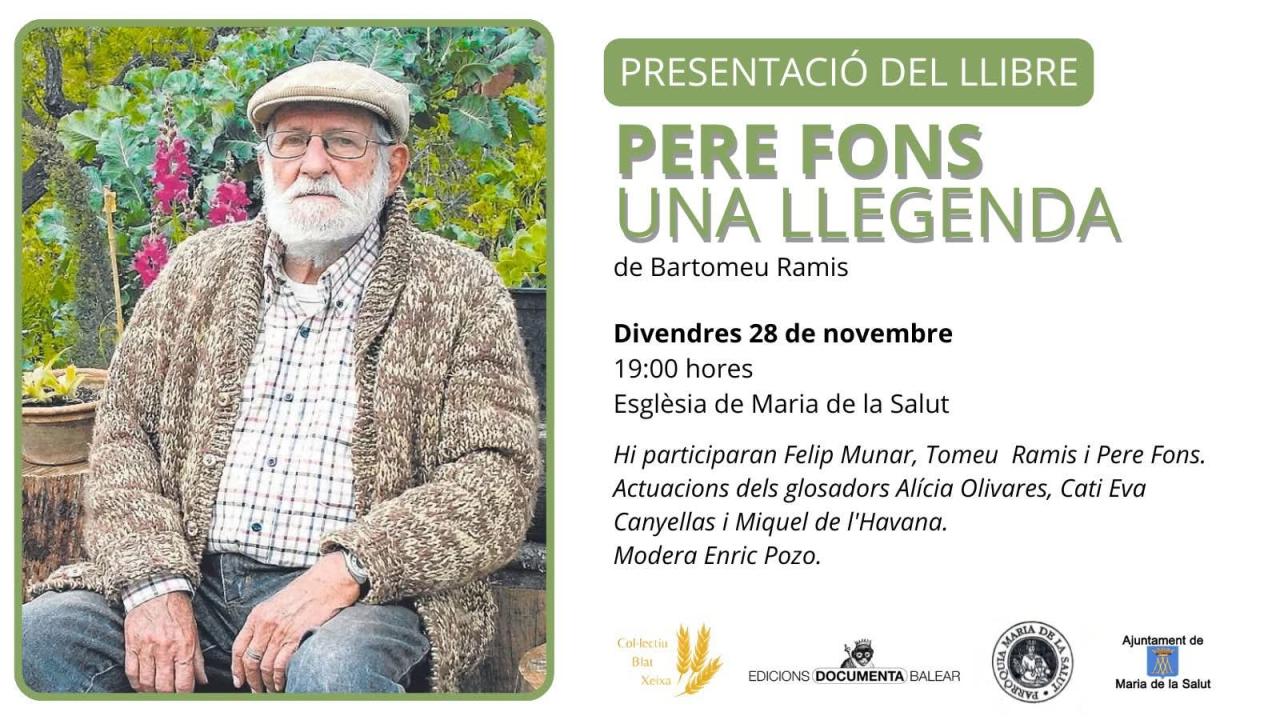 Tomeu Ramis presenta a l’església de Maria de la Salut el llibre ‘Pere Fons una llegenda’