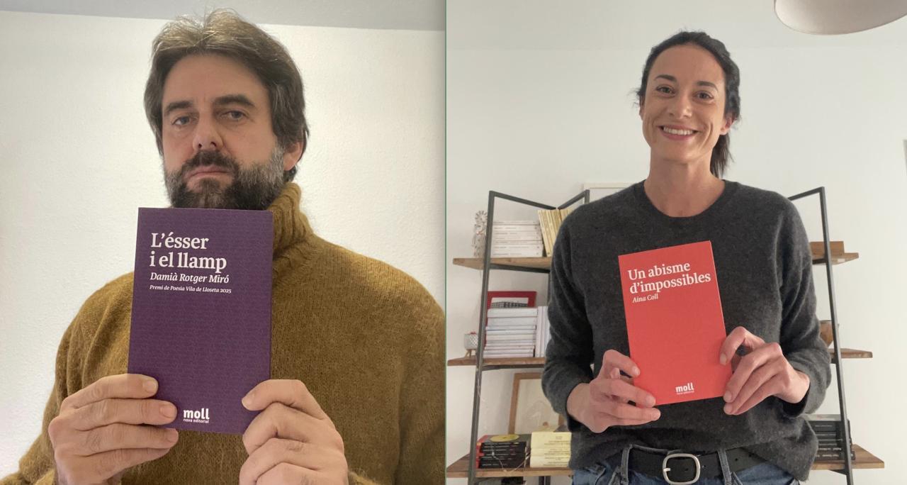 Nova Editorial Moll publica ‘L’ésser i el llamp’ de Damià Rotger i ‘Un abisme d’impossibles’ d’Aina Coll