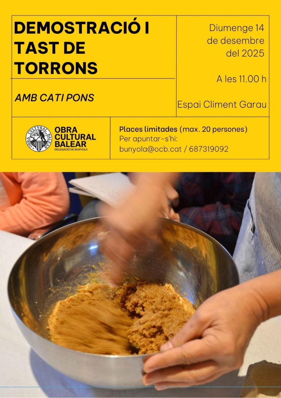 Gabriel Ensenyat, Inaciu Galán i Catalina Pons protagonitzaran tres actes de l’OCB de Bunyola