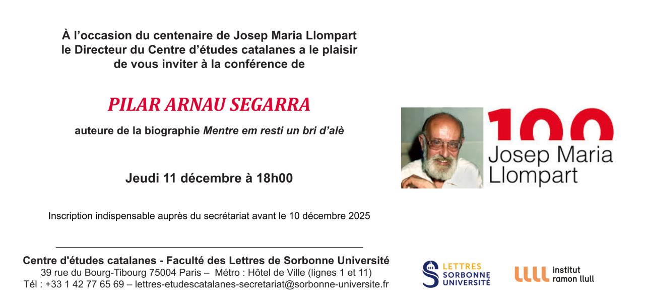 Pilar Arnau Segarra farà una conferència a París sobre Josep Maria Llompart