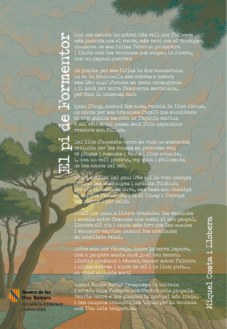 Convocat el certamen Lo Pi de Formentor obert als alumnes d’ESO i de batxillerat de les Balears