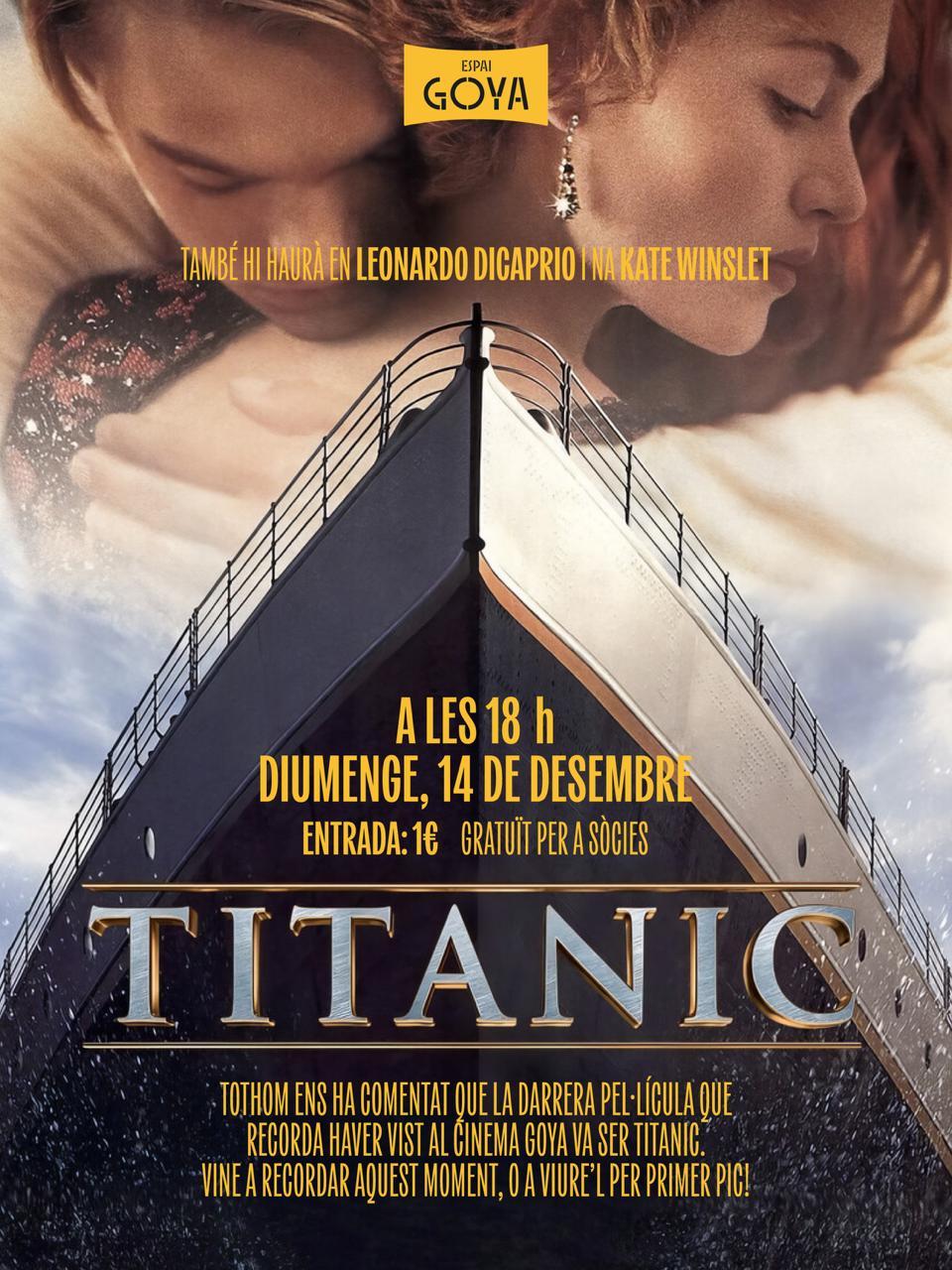 L’Espai Goya projectarà ‘Titanic’