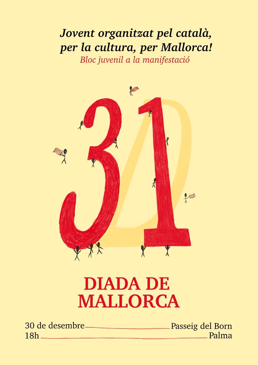 Les principals entitats juvenils de Mallorca participaran unides a la manifestació de la Diada