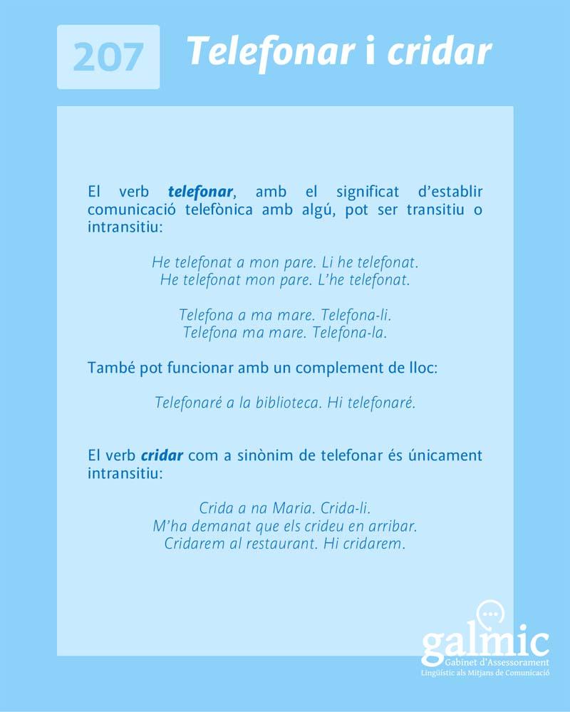 Com hem de dir que fem una trucada?