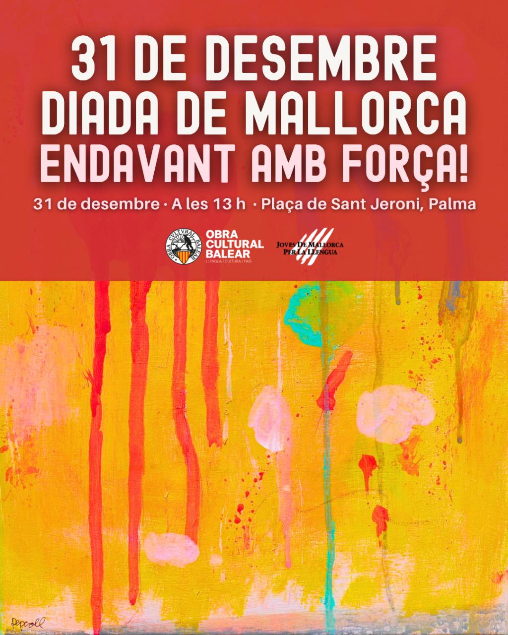 Convoquen la ciutadania a reivindicar la Diada de Mallorca amb un acte festiu que apel·la a la memòria col·lectiva i a la continuïtat de la identitat com a poble