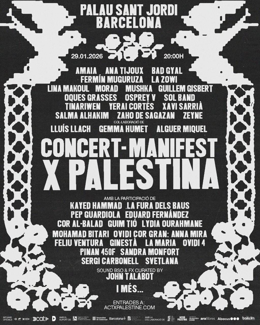 La majoria d’estrelles de la música en català s’uneixen en un macroconcert per Palestina