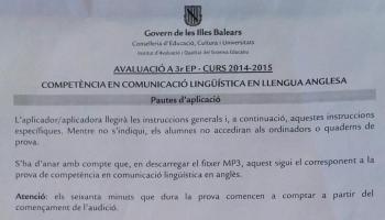 El dBalears publica les proves d'anglès de la LOMQE