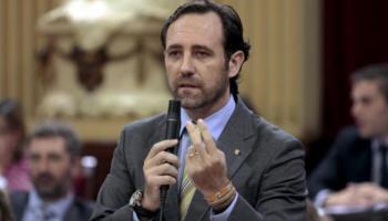 José Ramón Bauzá durant un ple del Parlament balear.