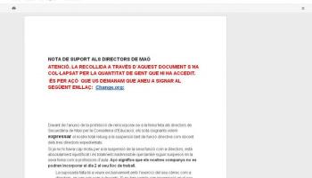 El mitjà original de recollida de signatures se saturà aviat per la gran quantitat de respostes.