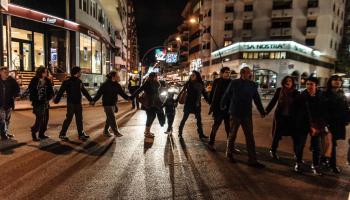 FAPA organitzà el passat desembre una cadena humana a Eivissa per a reivindicar millors condicions per a l'educació.