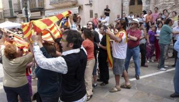 Els agents de la Policia hagueren d'intervenir davant els aldarulls que es visqueren ahir a Sineu.