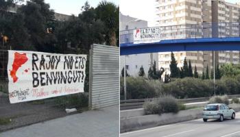 Endavant penja pancartes en rebuig de la visita de Rajoy a Mallorca