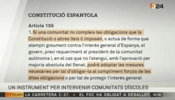 El Senat celebrarà el divendres 27 el Ple en el qual aprovarà l'aplicació del 155