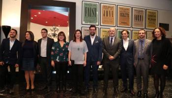 Les autoritats durant la gala dels Premis Ciutat de Palma 2018.