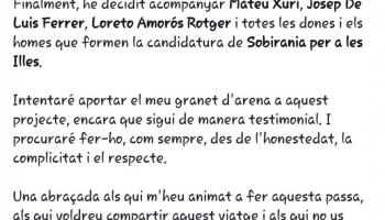 Andreu Caballero també diu SI