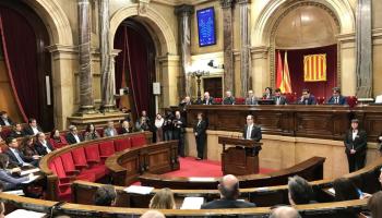 Turull no menciona la República i demana diàleg a l'Estat espanyol