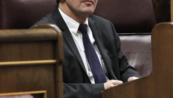 Imatge d'arxiu d'Alfred Bosch ocupant un seient de l'hemicicle del Congrés dels Diputats.