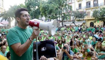 Concentració a Vara de Rei a Eivissa. 