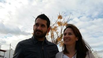 La candidata Vanessa Díaz amb el coordinador de les Balears, Juanjo Martínez