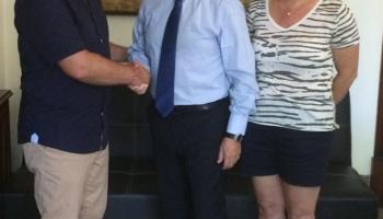 Salvador Arenere, al centre, és conseller de la companyia Intu Eurofund.