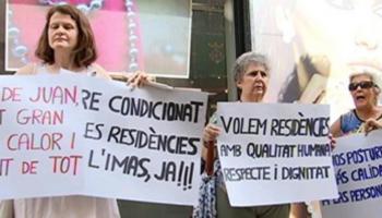Protesta per la manca d’aire condicionat a les residències de gent gran del Consell