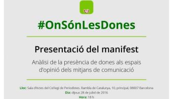 L'Associació Ona Mediterrània s'adhereix al manifest #OnSonLesDones