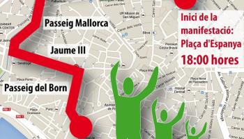Aquest és el recorregut de la manifestació de Palma.