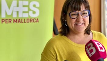 Bel Busquets, coordinadora de MÉS per Mallorca, ha parlat davant els mitjans de comunicació.