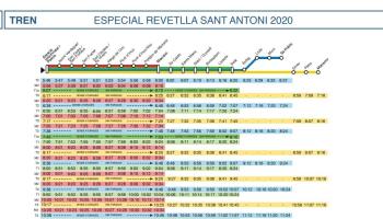Serveis especials de tren a Mallorca amb motiu de Sant Antoni i Sant Sebastià