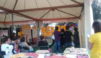 Cinema i jocs en català per la Mercè 2016. Plaça Catalunya, Barcelona.