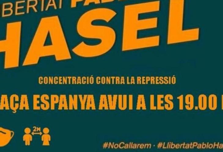 #LlibertatPabloHasel: concentracions, avui a les 19 hores, a plaça Espanya de Palma i sa Bassa de Manacor