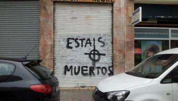 Arran denuncia una pintada feixista amb amenaces de mort al Casal Popular Voltor Negre de Palma