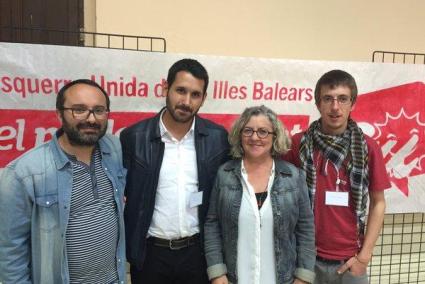 La delegació d'EU de Menorca amb el coordinador d'EUIB, Juanjo Martínez.