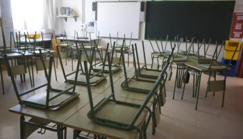 Aula buida al Pere Casasnovas de Ciutadella.