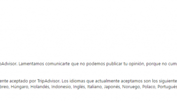 TripAdvisor no admet el català en les valoracions
