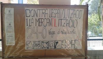 Cartell del SEPC a l'IES Ramon Llull de Palma.