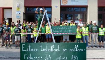 Els docents de l'IES Joan Ramis i Ramis de Maó. 