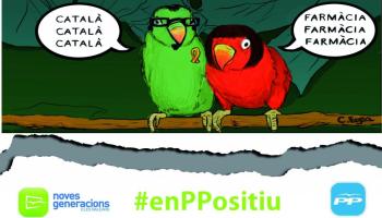 Cartell dels joves populars on s'identifica clarament els líders de l'oposició.