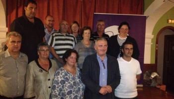 Jaume Font i Josep Melià feren costat als membres del comitè local d'El Pi a Andratx.