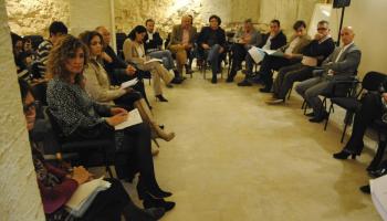 Imatge de família dels membres de la xarxa reunits ahir a Manacor.