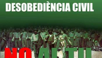 Imatge de la campanya de desobediència al TIL. 