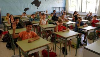 Imatge d'una classe de Primària aquest mes de setembre. 