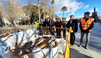 Troben restes de l'antiga murada de Palma a les obres de la plaça d'Espanya