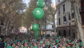 Imatge de la concentració al passeig del Born. 