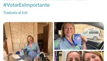 PSIB i Unides Podem denuncien Nuria Riera del PP per haver demanat el vot públicament