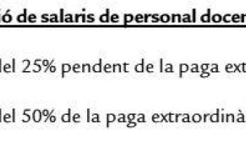 UOB insta el Govern a rectificar i pagar l'extra de Nadal del 2012