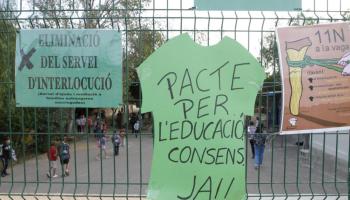 Pancartes a un centre d'Eivissa aquest dilluns.