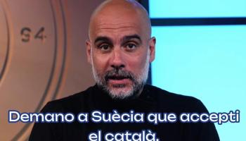 Pep Guardiola demana a Suècia que voti que sí a l’oficialitat del català a la UE